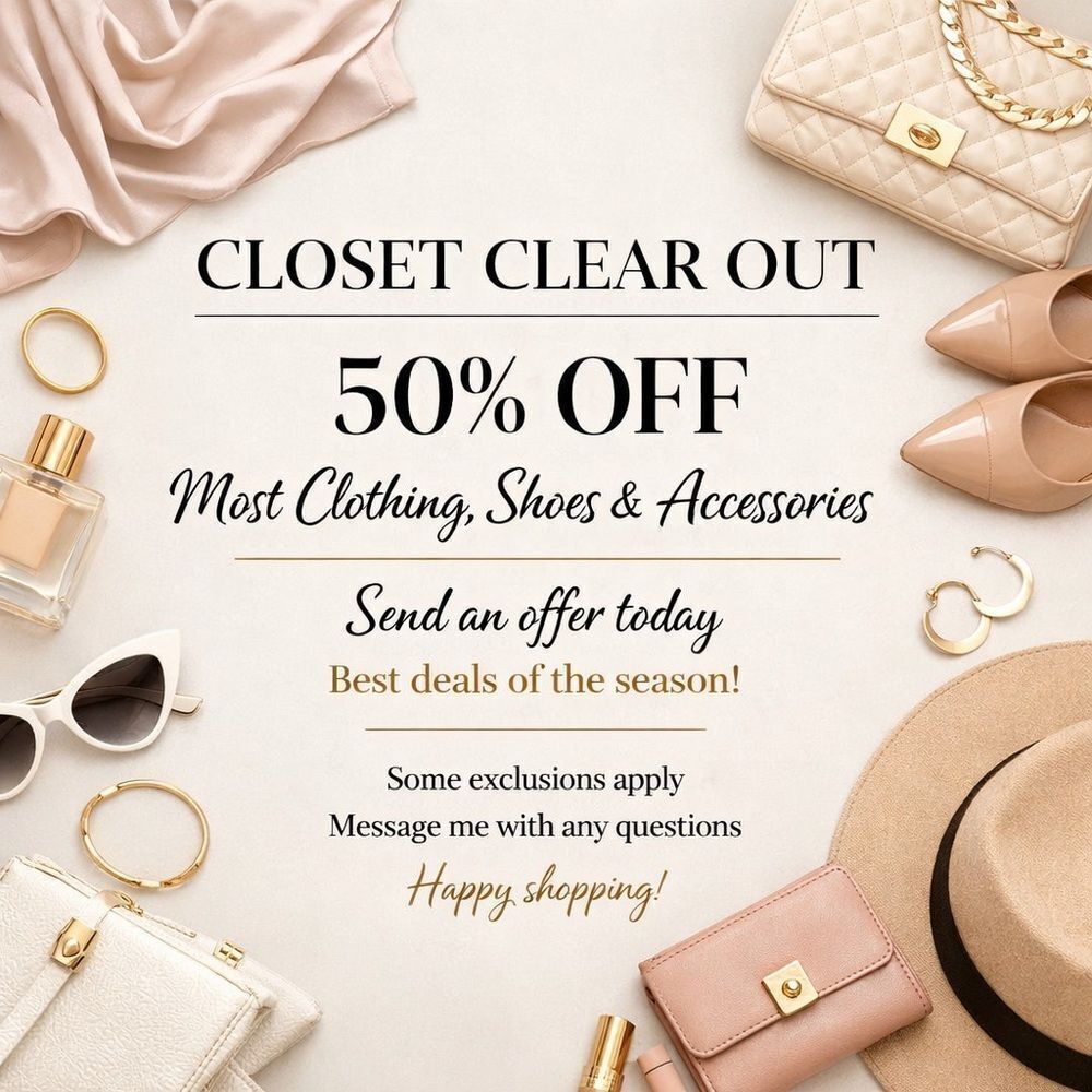 50% off Designer mid end fashion closet clear out clothes shoes bags